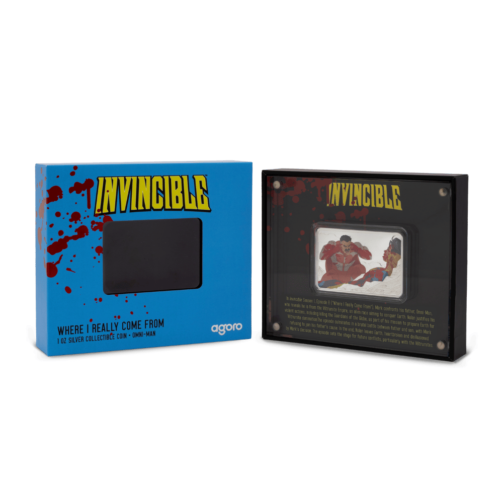 Invincible™ Where I Really Come From Omni-Man Silver Coin 2025 packaging AGORO
